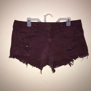 American eagle burgundy shorts